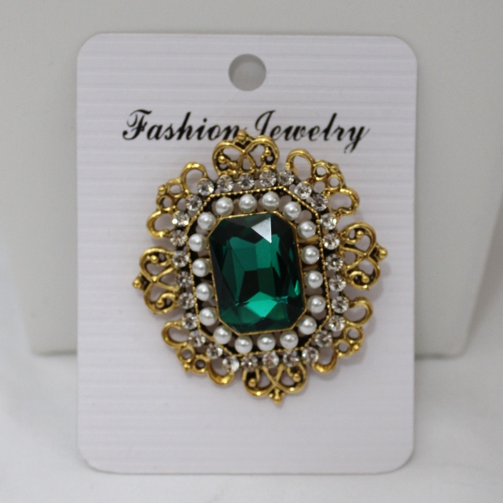 Green Fashion Brooch